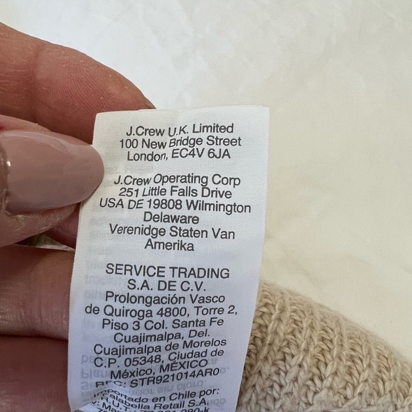 Madewell | Thompson Pocket Pullover Sweater Beige Knit SZ Large NWT - Picture 6 of 9